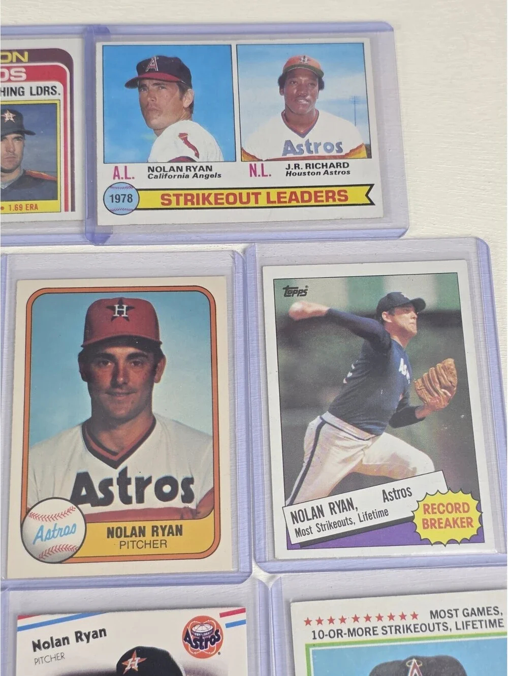 NOLAN RYAN Vintage Lot 26 Baseball Cards 1970s 1980s 1990s VG-NM